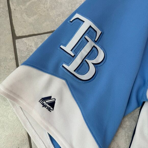 Rare Vintage MAJESTIC Tampa Bay Rays Evan Longoria #3 SEWN Jersey Men’s XL - Picture 4 of 8